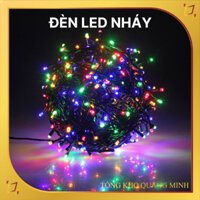 Đèn LED kim cương nháy nhiều màu, dây đèn dài 40M dùng quấn cây, tiểu cảnh, đèn trang trí noel, Tết lung linh