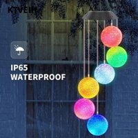 Đèn LED KTVEIH, Chuông gió treo thay đổi màu sắc, Đèn mặt dây chuyền chống nước có thể điều chỉnh độ sáng ngoài trời