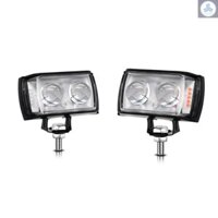Đèn LED lái xe máy, 60W 6000LM 6000K / 3000K Đèn pha siêu sáng Đèn sương mù chống nước cho máy kéo Xe tải ATVs SUV Thuyền, 2 gói MOTO-4.22