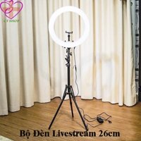 Đèn led livestream led ring CNR640 26cm kèm chân 2.1m loại 1 siêu sáng [BH: 1 tuần]