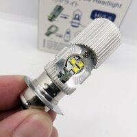 Đèn led M5, tim 6 led, 2 mặt siêu sáng dành cho các loại xe Honda Cub, wave, dream, wave, future cũ (trắng)