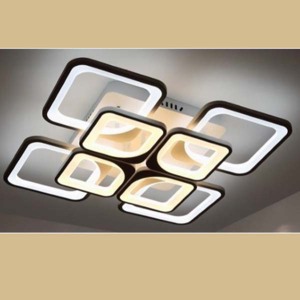 Đèn led mâm ốp trần hiện đại 5 hình vuông X11-4+1