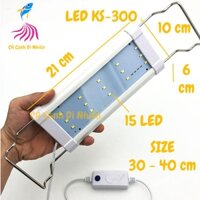 Đèn LED máng VipSun KS-300 TRẮNG 3 dãy cho hồ cá size 30 - 40 cm