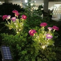Đèn LED MILTER, Đèn bãi cỏ ngoài trời 7 đầu, Đèn dự tiệc ngày lễ Đèn sàn hoa nhân tạo Sân trang trí sân vườn Đèn lồng hoa sen tuyết