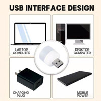 Đèn LED Mini 1W Đèn ngủ Phòng ngủ Đầu giường Hành lang Phòng tắm Đèn ngủ khẩn cấp USB Ấm áp