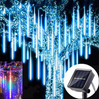 Đèn LED mưa sao băng năng lượng mặt trời 30/50cm, đèn dây ngày lễ, chống nước, trang trí vườn cổ tích, đèn LED đường phố ngoài trời, Giáng sinh