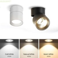 Đèn Led MUSICMART, Đèn Led Xuống Góc Có Thể Điều Chỉnh, Trắng Tự Nhiên / 3 Màu Gắn Bề Mặt Chống chói Tiết Kiệm Năng Lượng Đèn Trần Phòng Ngủ Phòng Tắm
