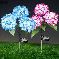 Đèn LED năng lượng mặt trời MUSE, Đèn cỏ hoa hồng cẩm tú cầu, Trang trí nhà cửa Cắm đất Hoa nhân tạo Đèn cảnh quan chống nước ngày lễ