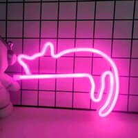 ĐÈN LED NEON mẫu MÈO CUTE làm đèn ngủ, trang trí, hoặc làm quà tặng,..