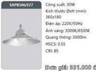 đèn led nhà xưởng duhal 30w sapb506 sử dụng bóng đuôi E27