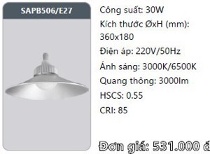 Đèn led nhà xưởng Duhal SAPB506