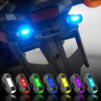 Đèn LED Nhấp Nháy Xe Máy Đèn Tín Hiệu Mini Cảnh Báo Chống Va Chạm Đèn Báo Rẽ 7 Màu