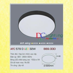 Đèn led nổi 1 chế độ  AFC 579D 32W