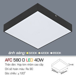 Đèn led nổi 1 chế độ  AFC 580D 40W