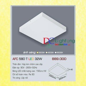 Đèn led nổi 1 chế độ  AFC 580T 32W