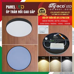 Đèn led nổi cao cấp 1 chế độ  AFC 579D 22W