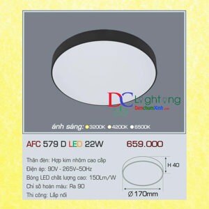 Đèn led nổi cao cấp 1 chế độ  AFC 579D 22W