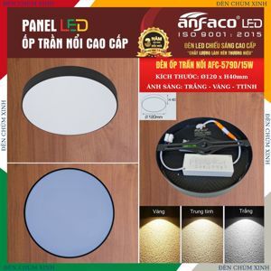 Đèn led nổi cao cấp 1 chế độ  AFC 579D 15W