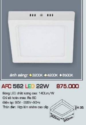 Đèn led nổi cao cấp 1 chế độ  AFC 562 22W