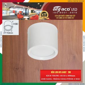 Đèn led nổi cao cấp 3 chế độ  AFC 646T 9W 3C