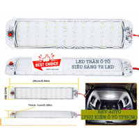 Đèn LED Nội thất - Cốp sau xe ô tô,siêu sáng 12V-72Led (Quà tặng kèm)