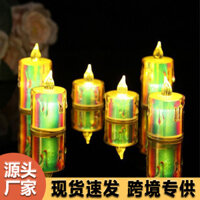 Đèn LED nóng Mini Nến Trong Suốt Nhiều Màu Sắc Nước Mắt Đầy Màu Sắc Trà Nhỏ Sáp Ngày Lễ Tiệc Bầu Không Khí Cảnh Bố Trí Đạo Cụ Trang Trí