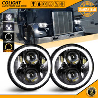 Đèn Led Ô Tô H4 5.75 Inch Phụ Kiện Ô Tô Đôi Mắt Thiên Thần Chấm E9 4X4 Đèn Pha LED Hi-Lo DRL Lada Niva 4X4 Uaz 12V 24V