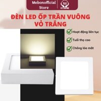 Đèn LED ốp trần 12W vuông vỏ trắng TLC ánh sáng vàng trắng ốp trần thạch cao tường nhà den op tran 148