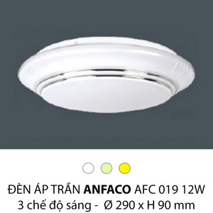 Đèn Led ốp trần Anfaco AFC 019 12W 3CĐ