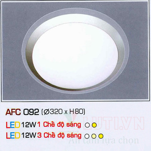 Đèn Led ốp trần Anfaco AFC 092 12W LED