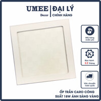 Đèn Led Ốp Trần Caro Gắn Nổi Công Suất 18W Ánh Sáng Vàng UMEE Decor Trang Trí Hiên Nhà, Ban Công
