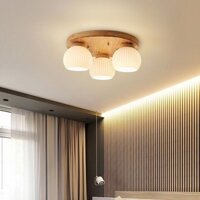 Đèn Led Ốp Trần Gỗ Đèn Trần Phòng Khách Đèn Chiếu Trần Nhà Bắc Âu Đèn Trần Trang Trí Phòng Ngủ Hiện Đại