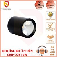 ĐÈN LED ỐP TRẦN NỔI 12W-VỎ ĐEN, LED ỐNG BƠ, ĐÈN LON ỐP NỔI VỎ NHÔM ĐÚC MẠ SƠN TĨNH ĐIỆN 12W, ÁNH SÁNG TRẮNG /VÀNG