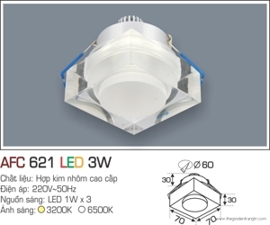 Đèn led ốp trần nổi AFC-621-3W