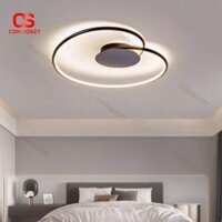 Đèn LED Ốp Trần Trắng, Đen Xoáy Tròn, Phong Cách Tối Giản, Phù Hợp Mọi Không Gian