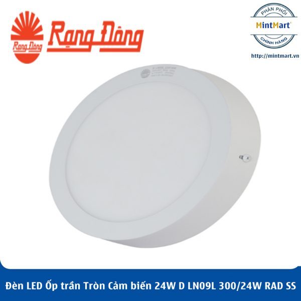 Đèn LED ốp trần tròn cảm biến Rạng Đông D LN09L 300/24W RAD SS