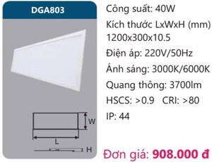 Đèn led Panel 300x1200 Duhal DG-A803