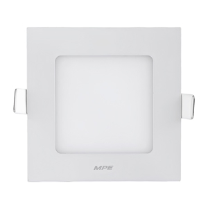 Đèn LED panel 6W – vuông 120mm âm trần, chỉnh sáng dimmer, ánh sáng vàng, MPE, mã SPL-6V/DIM