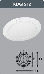 Đèn led panel âm trần 12w KDGT512