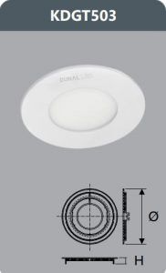 Đèn led panel âm trần 3w KDGT503