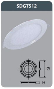 Đèn led panel âm trần tròn 12w SDGT512