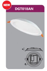 Đèn led panel âm trần tròn 18w DGT018AN