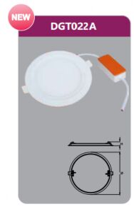 Đèn led panel âm trần tròn 22w DGT022A