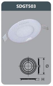 Đèn led panel âm trần tròn 3w SDGT503