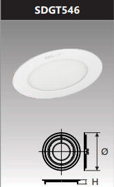 Đèn led panel âm trần tròn 7w SDGT546