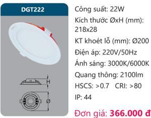Đèn led Panel âm trần tròn DGT222