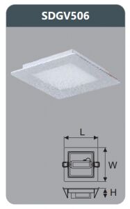 Đèn led panel âm trần vuông 7w SDGV506