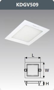 Đèn led panel âm trần vuông 9W