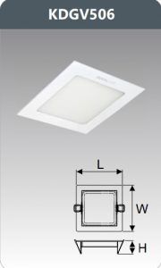 Đèn led panel âm trần vuông 6W