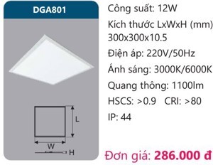 Đèn led panel bảng cao cấp Duhal DGA801